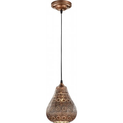 49,95 € Free Shipping | Hanging lamp Trio Jasmin Ø 19 cm. Living room and bedroom. Vintage Style. Metal casting. Old copper Color