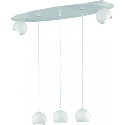Lámpara colgante Trio Dakota 150×80 cm. Salón y dormitorio. Estilo moderno. Metal. Color blanco