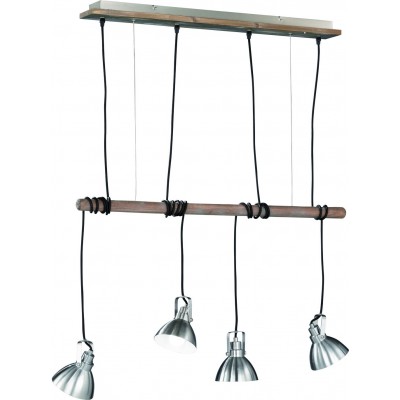 Lampe à suspension Trio Timber 150×85 cm. Salle et chambre. Style vintage. Métal. Couleur marron