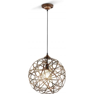 46,95 € Free Shipping | Hanging lamp Trio Jacob Ø 40 cm. Living room and bedroom. Vintage Style. Metal casting. Old copper Color