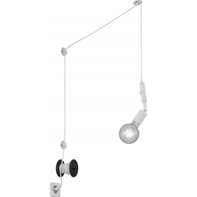 Hanging lamp Trio Stella Ø 4 cm. Adjustable height Living room and bedroom. Modern Style. Metal casting. White Color
