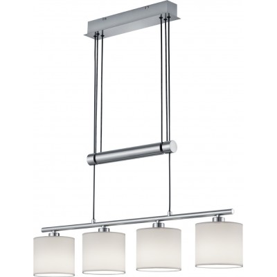 129,95 € Free Shipping | Hanging lamp Trio Garda 150×77 cm. Adjustable height Living room and bedroom. Modern Style. Metal casting. Matt nickel Color