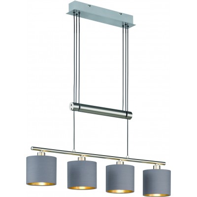 144,95 € Envio grátis | Lâmpada pendurada Trio Garda 150×77 cm. Altura ajustável Sala de estar e quarto. Estilo moderno. Fundição de metais. Cor níquel mate