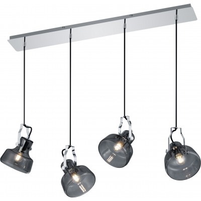 Hanging lamp Trio Kolani 150×95 cm. Living room and bedroom. Modern Style. Metal casting. Plated chrome Color