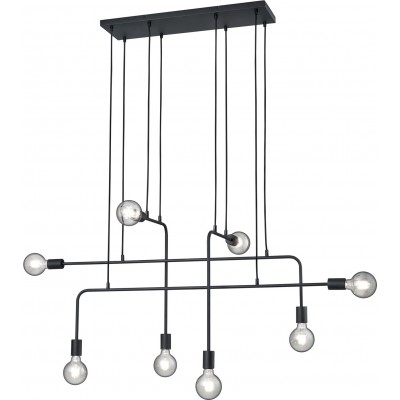 184,95 € Free Shipping | Hanging lamp Trio Connor 150×126 cm. Living room and bedroom. Modern Style. Metal casting. Black Color