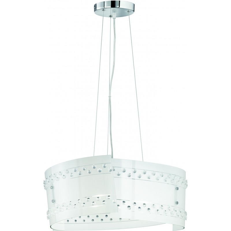 77,95 € Free Shipping | Hanging lamp Trio Christobal Ø 50 cm. Living room and bedroom. Modern Style. Glass. White Color