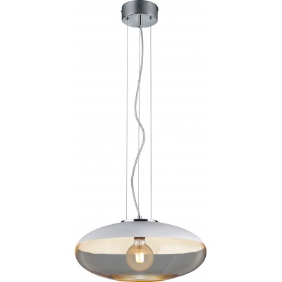 132,95 € Free Shipping | Hanging lamp Trio Porto Ø 39 cm. Metal casting. Plated chrome Color