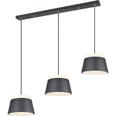 163,95 € Kostenloser Versand | Hängelampe Trio Baroness 150×105 cm. Metall. Anthrazit Farbe
