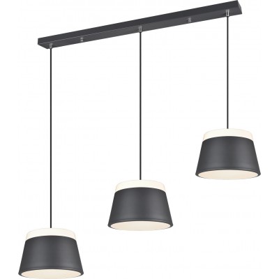 228,95 € Free Shipping | Hanging lamp Trio Baroness 150×105 cm. Living room, kitchen and bedroom. Modern Style. Metal casting. Anthracite Color