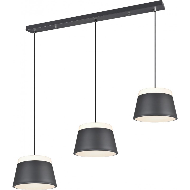 213,95 € Free Shipping | Hanging lamp Trio Baroness 150×105 cm. Living room, kitchen and bedroom. Modern Style. Metal casting. Anthracite Color