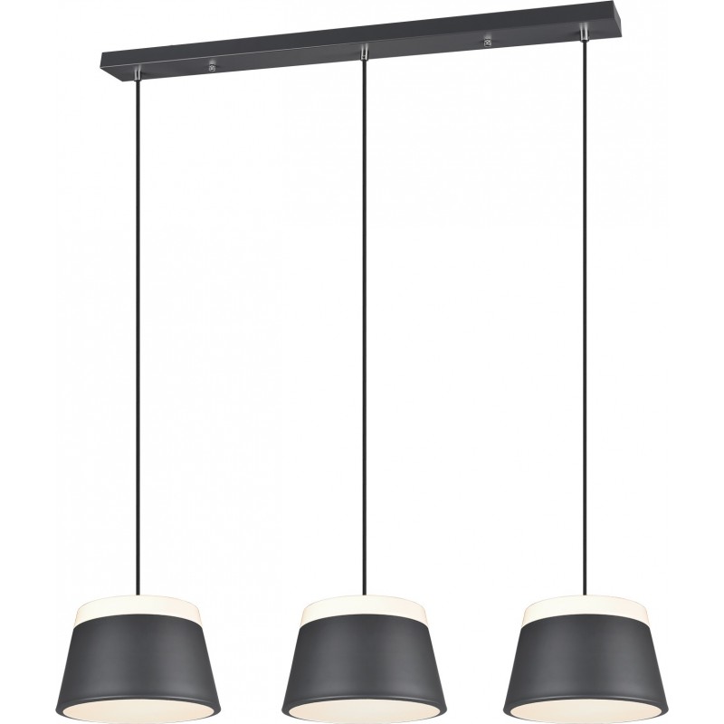 213,95 € Free Shipping | Hanging lamp Trio Baroness 150×105 cm. Living room, kitchen and bedroom. Modern Style. Metal casting. Anthracite Color