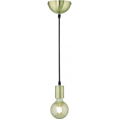 Lampe à suspension Trio Cord Ø 12 cm. Salle et chambre. Style vintage. Métal. Couleur cuivre