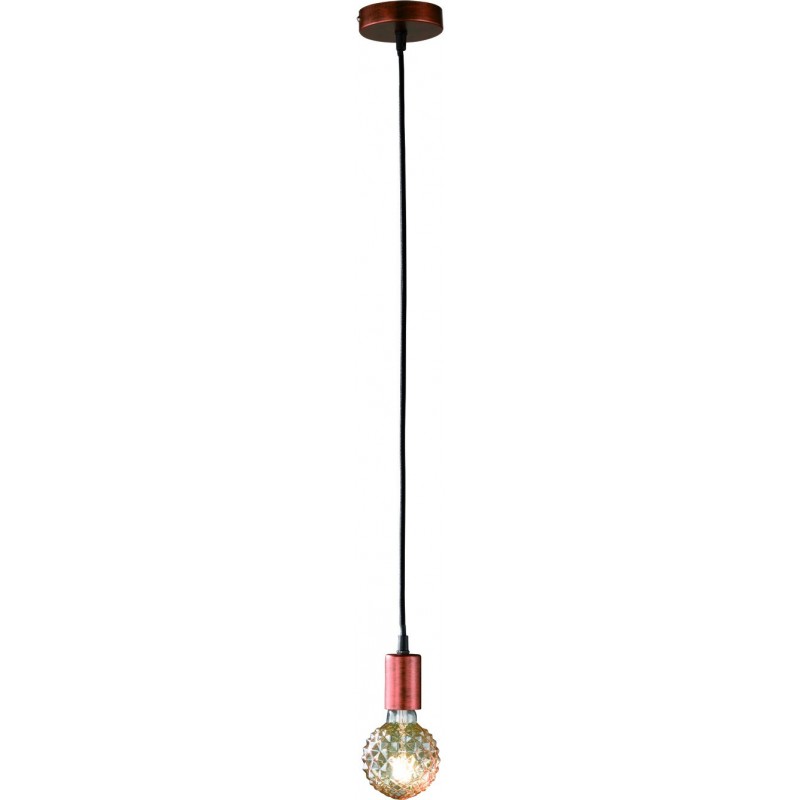 19,95 € Free Shipping | Hanging lamp Trio Cord Ø 12 cm. Living room and bedroom. Vintage Style. Metal casting. Old copper Color