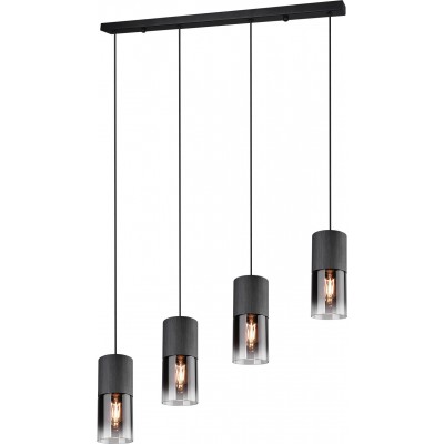 168,95 € Free Shipping | Hanging lamp Trio Robin Ø 10 cm. Living room and bedroom. Modern Style. Metal casting. Black Color