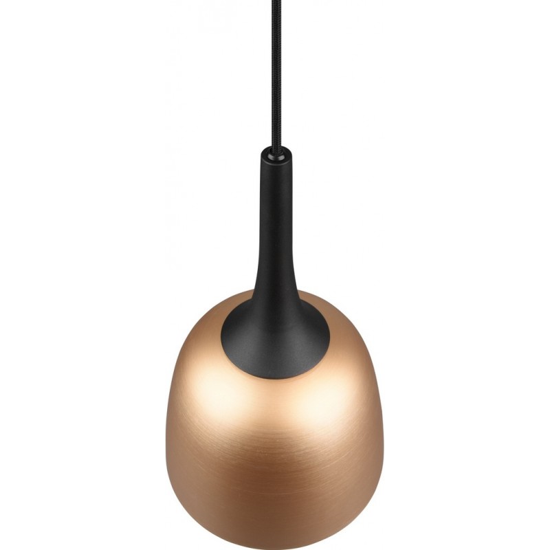 53,95 € Free Shipping | Hanging lamp Trio Chiron Ø 20 cm. Living room and bedroom. Modern Style. Aluminum. Copper Color