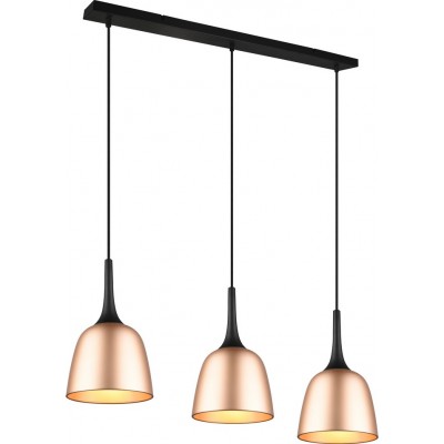 Lampe à suspension Trio Chiron 150×90 cm. Salle et chambre. Style moderne. Aluminium. Couleur cuivre