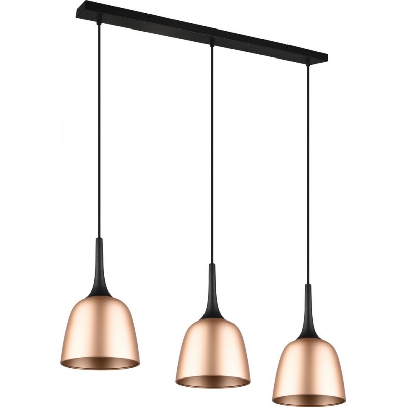 153,95 € Free Shipping | Hanging lamp Trio Chiron 150×90 cm. Living room and bedroom. Modern Style. Aluminum. Copper Color