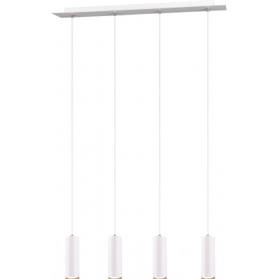 Lámpara colgante Trio Marley 150×75 cm. Salón y dormitorio. Estilo moderno. Metal. Color blanco