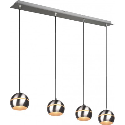 Lampe à suspension Trio Fletcher 150×105 cm. Salle et chambre. Style moderne. Métal. Couleur nickel mat