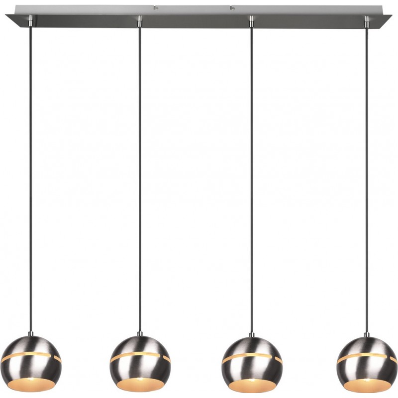 159,95 € Free Shipping | Hanging lamp Trio Fletcher 150×105 cm. Living room and bedroom. Modern Style. Metal casting. Matt nickel Color