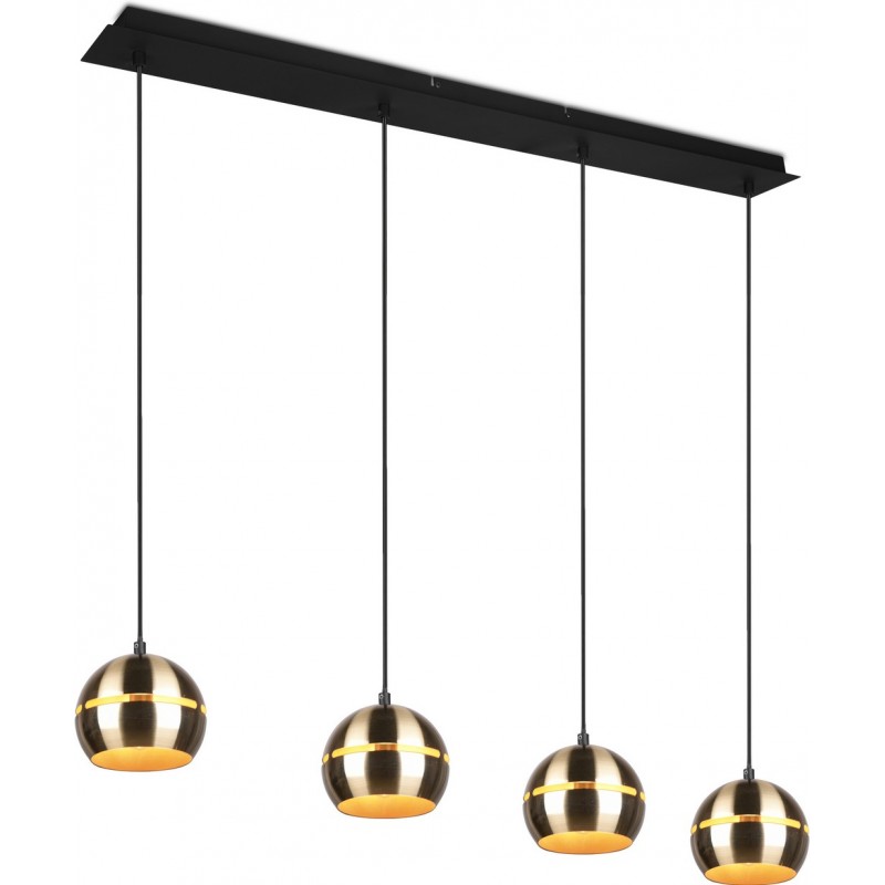 191,95 € Free Shipping | Hanging lamp Trio Fletcher 150×105 cm. Living room and bedroom. Modern Style. Metal casting. Copper Color
