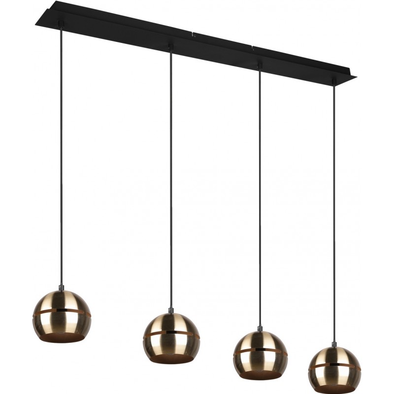 179,95 € Free Shipping | Hanging lamp Trio Fletcher 150×105 cm. Living room and bedroom. Modern Style. Metal casting. Copper Color