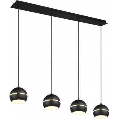 161,95 € Free Shipping | Hanging lamp Trio Fletcher 150×105 cm. Living room and bedroom. Modern Style. Metal casting. Black Color