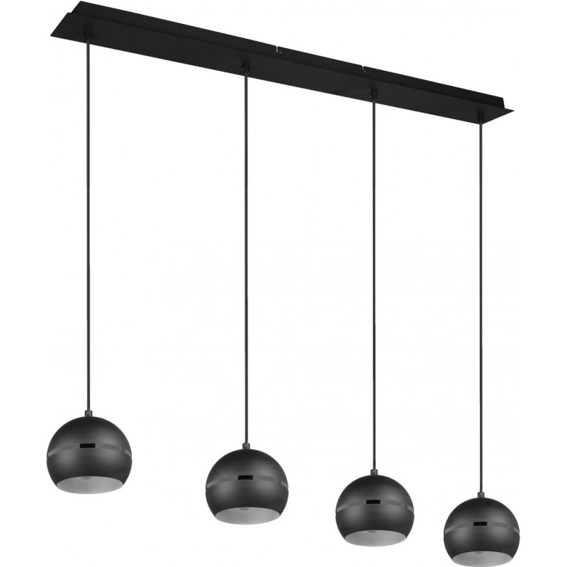 151,95 € Free Shipping | Hanging lamp Trio Fletcher 150×105 cm. Living room and bedroom. Modern Style. Metal casting. Black Color