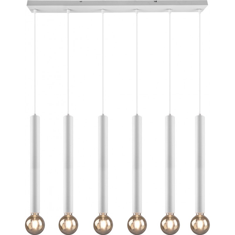 139,95 € Free Shipping | Hanging lamp Trio Clermont 150×110 cm. Living room and bedroom. Modern Style. Metal casting. White Color
