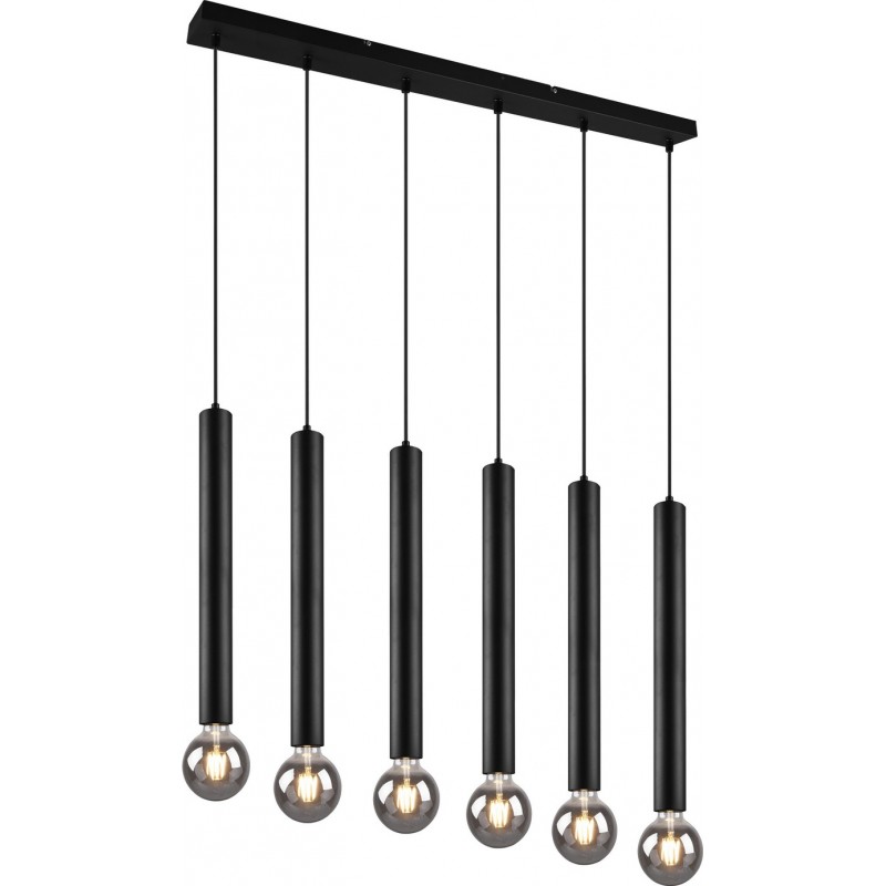 139,95 € Free Shipping | Hanging lamp Trio Clermont 150×110 cm. Living room and bedroom. Modern Style. Metal casting. Black Color