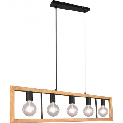 116,95 € Envoi gratuit | Lampe à suspension Trio Agra 150×100 cm. Salle et chambre. Style vintage. Coulée de métal. Couleur noir