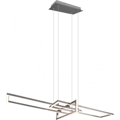 205,95 € Envio grátis | Lâmpada pendurada Trio Salinas 34W 3000K Luz quente. 150×110 cm. LED integrado Sala de estar e quarto. Estilo moderno. Fundição de metais. Cor níquel mate