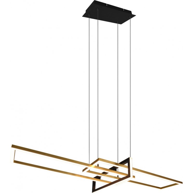 192,95 € Free Shipping | Hanging lamp Trio Salinas 34W 3000K Warm light. 150×110 cm. Integrated LED Living room and bedroom. Modern Style. Metal casting. Copper Color