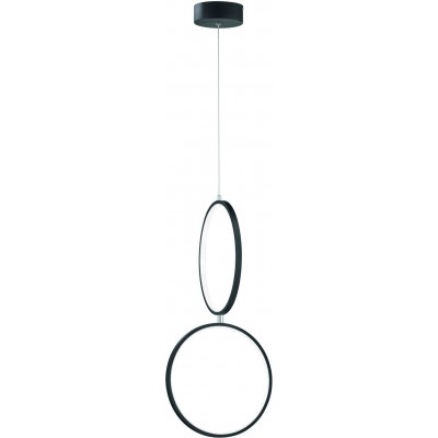 102,95 € Envoi gratuit | Lampe à suspension Trio Rondo 22W 3000K Lumière chaude. 150×30 cm. LED intégrée Métal. Couleur noir