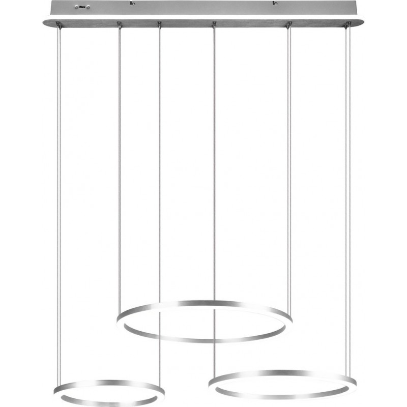 288,95 € Envoi gratuit | Lampe à suspension Trio Morrison 56W 150×90 cm. LED intégrée Salle et chambre. Style moderne. Coulée de métal. Couleur nickel mat