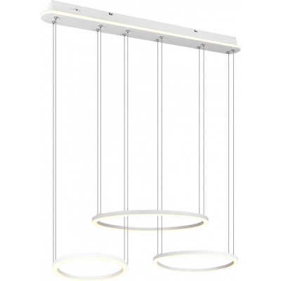 Lámpara colgante Trio Morrison 56W 150×90 cm. LED integrado Salón y dormitorio. Estilo moderno. Metal. Color blanco