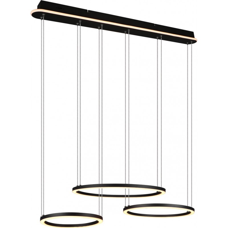 273,95 € Envoi gratuit | Lampe à suspension Trio Morrison 56W 150×90 cm. LED intégrée Salle et chambre. Style moderne. Coulée de métal. Couleur noir