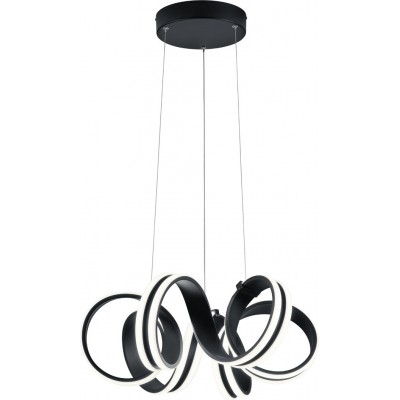 Lampe à suspension Trio Carrera 38W 3000K Lumière chaude. Ø 55 cm. LED intégrée Métal. Couleur noir