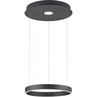 Lámpara colgante Trio Logan 45W 3000K Luz cálida. Ø 54 cm. LED integrado Salón y dormitorio. Estilo moderno. Metal. Color antracita