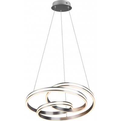 Lampe à suspension Trio Yara 60W Ø 60 cm. LED intégrée Salle et chambre. Style moderne. Métal. Couleur nickel mat