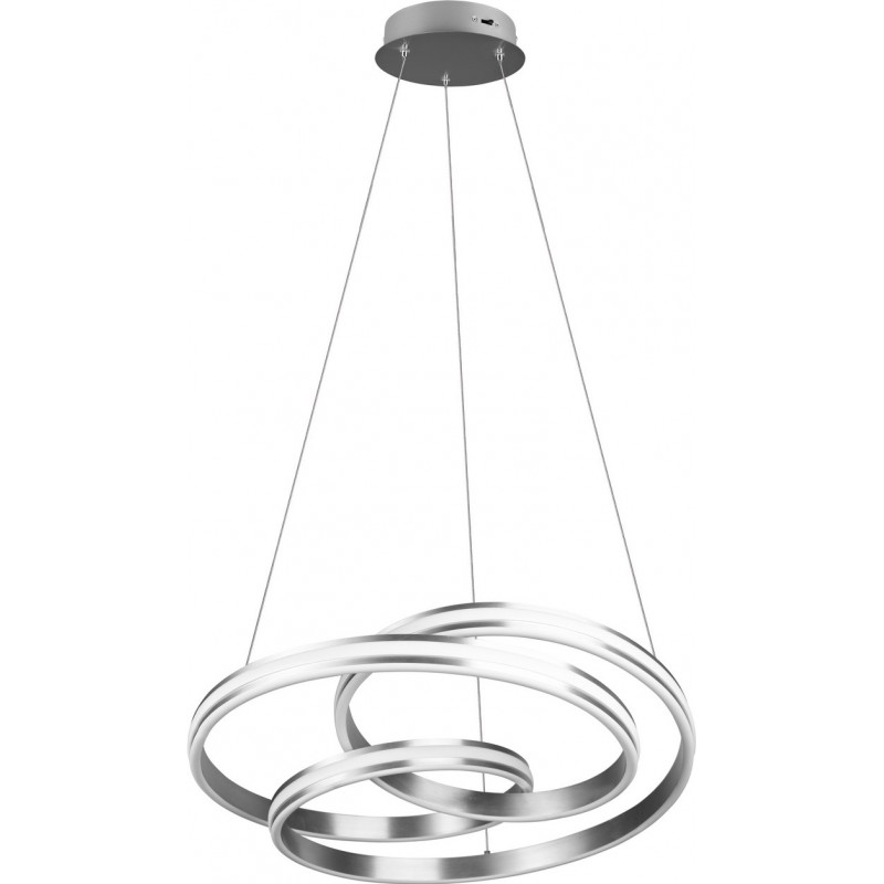 273,95 € Envoi gratuit | Lampe à suspension Trio Yara 60W Ø 60 cm. LED intégrée Salle et chambre. Style moderne. Coulée de métal. Couleur nickel mat