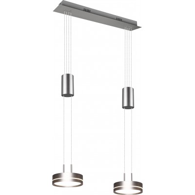209,95 € Free Shipping | Hanging lamp Trio Franklin 9W 3000K Warm light. 150×55 cm. Adjustable height. integrated LED Living room and bedroom. Modern Style. Aluminum. Matt nickel Color