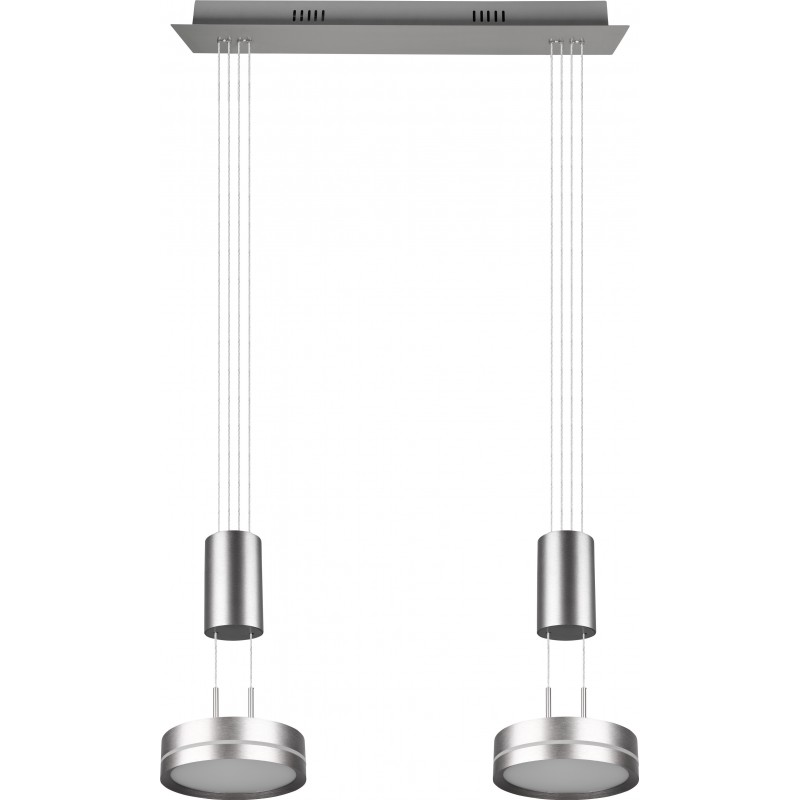 196,95 € Free Shipping | Hanging lamp Trio Franklin 9W 3000K Warm light. 150×55 cm. Adjustable height. integrated LED Living room and bedroom. Modern Style. Aluminum. Matt nickel Color