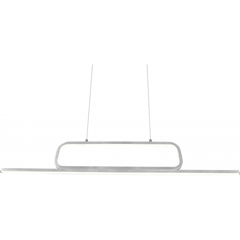 186,95 € Free Shipping | Hanging lamp Trio Aick 38W 3000K Warm light. 150×110 cm. Integrated LED Living room and bedroom. Modern Style. Metal casting. Aluminum Color