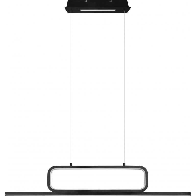 174,95 € Free Shipping | Hanging lamp Trio Aick 38W 3000K Warm light. 150×110 cm. Integrated LED Living room and bedroom. Modern Style. Metal casting. Black Color
