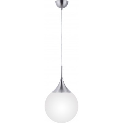 Hanging lamp Trio Damian 11.5W Ø 30 cm. Dimmable multicolor RGBW LED. Remote control. WiZ Compatible Living room and bedroom. Modern Style. Metal casting. Matt nickel Color