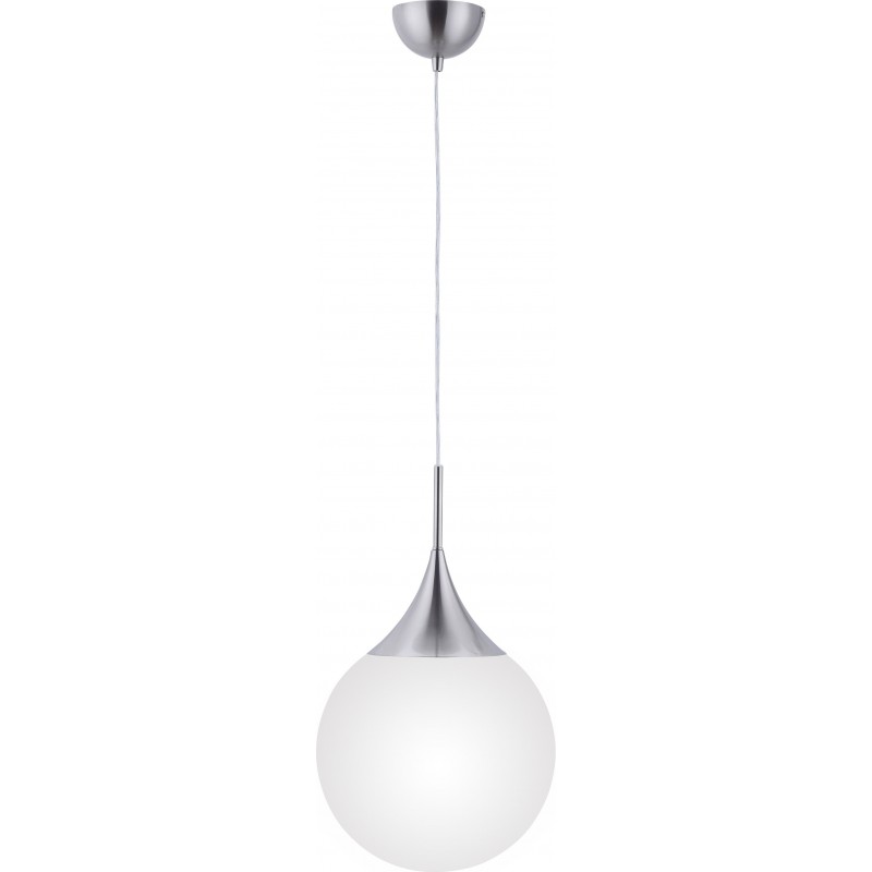 97,95 € Free Shipping | Hanging lamp Trio Damian 11.5W Ø 30 cm. Dimmable multicolor RGBW LED. Remote control. WiZ Compatible Living room and bedroom. Modern Style. Metal casting. Matt nickel Color