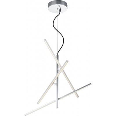 Lampadario Trio Tiriac 7.5W 3000K Luce calda. 150×60 cm. LED integrato Soggiorno e camera da letto. Stile moderno. Metallo. Colore nichel opaco