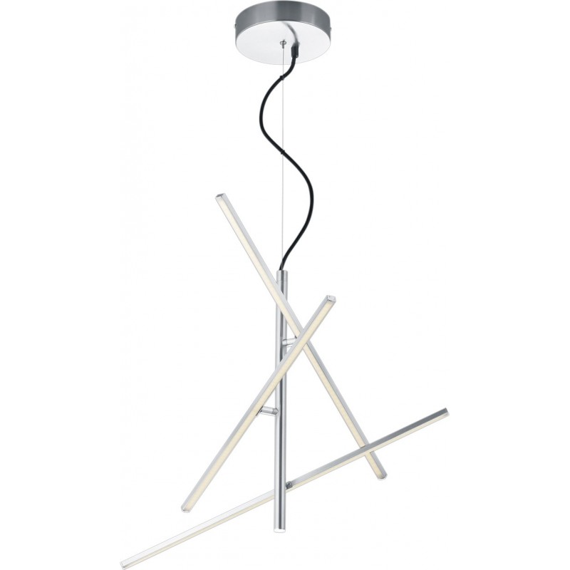 72,95 € Free Shipping | Hanging lamp Trio Tiriac 7.5W 3000K Warm light. 150×60 cm. Integrated LED Living room and bedroom. Modern Style. Metal casting. Matt nickel Color