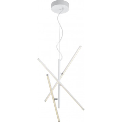 Lampadario Trio Tiriac 7.5W 3000K Luce calda. 150×60 cm. LED integrato Soggiorno e camera da letto. Stile moderno. Metallo. Colore bianca